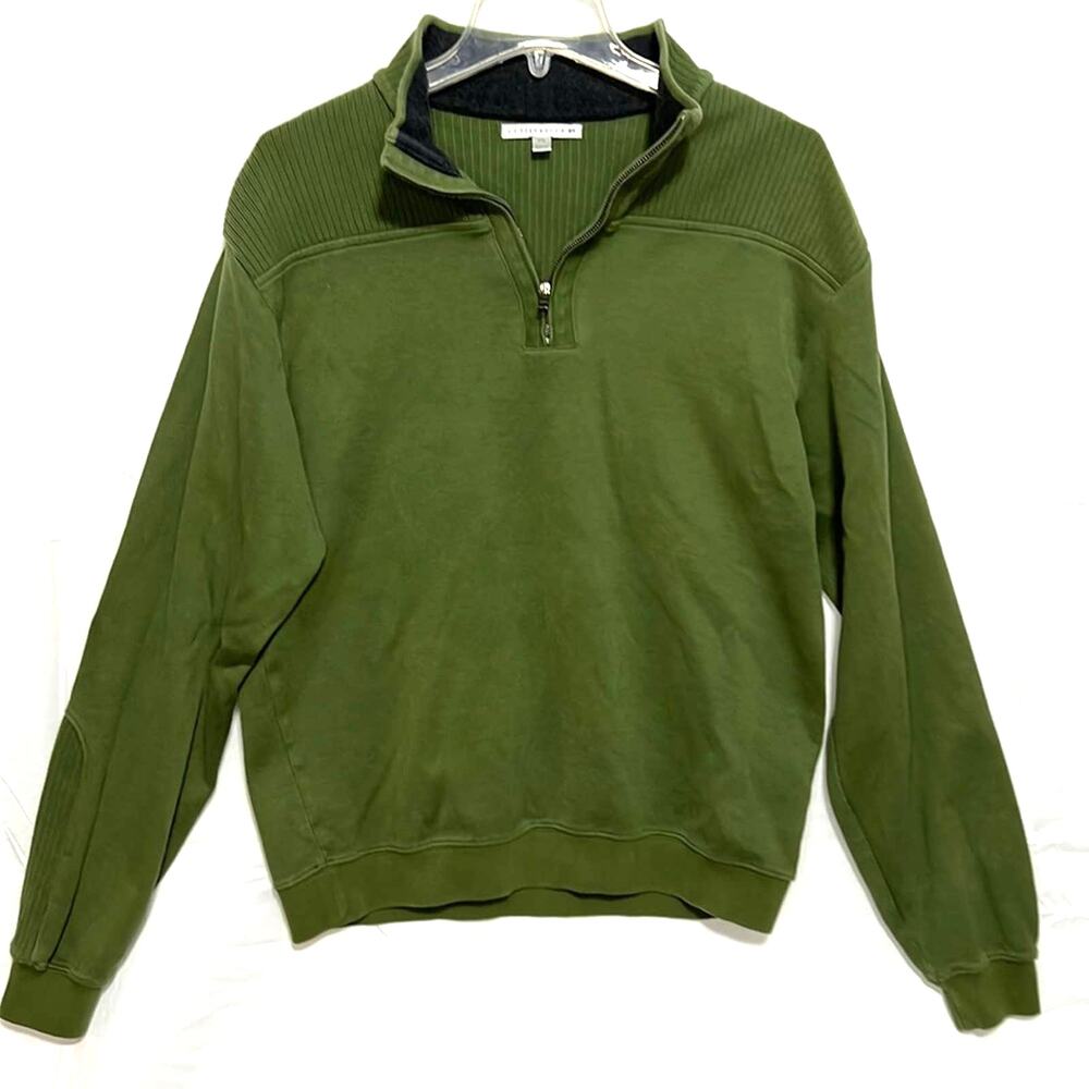 Men's Olive Green Cutter &  Buck Pullover Size Medium